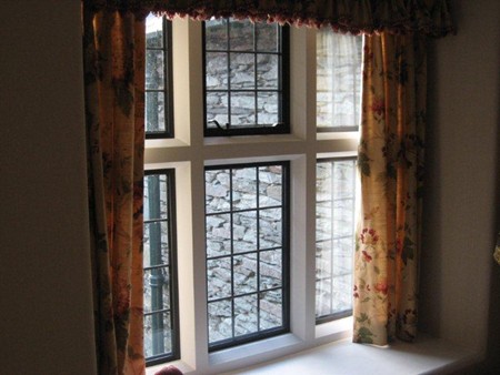 Interior of window with metal casements